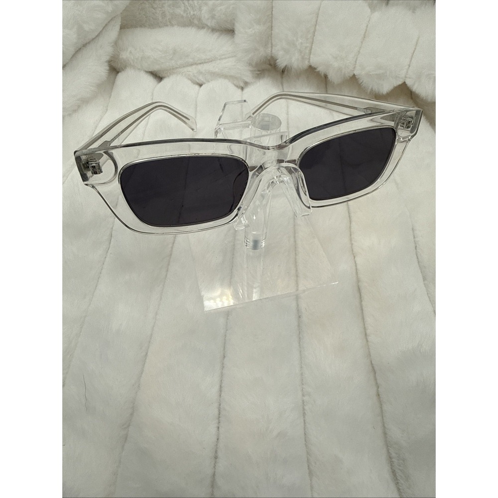 VTG Cosmopolitan JUNI -Y2K Slim Rectangle Translucent Sunglasses Polarized Lens